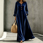 👗 50 % RABATT – Elegantes Damen Samt-Maxikleid mit Rüschenärmeln | Luxuriöser Vintage-Look für besondere Momente ✨