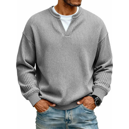 ✨ 50 % RABATT – Damen Waffel-T-Shirt im Layer-Look | Bequemer Alltagsstil mit eleganter Struktur 👚
