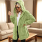 🧸 50 % RABATT – Damen Flauschige Karierte Strickjacke | Kuscheliger Komfort trifft auf zeitlosen Herbststil 🍂