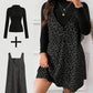 🐆50 % Rabatt！✨🛍️Leoparden-Kleid und Top im Lagenlook