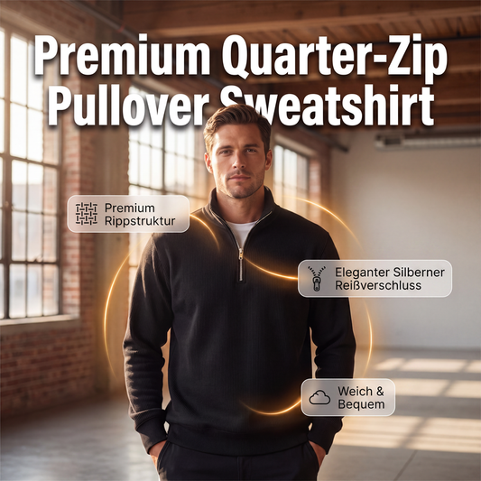 🧥 50 % RABATT – Damen Sweatshirt mit Viertelreißverschluss | Warmer Komfort trifft auf lässige Herbst-Eleganz ✨