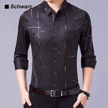 👔 50 % RABATT – Leichtes bügelfreies Herrenhemd | Eleganter Look trifft auf mühelosen Komfort ✨