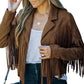 🍁Herbst-Favorit – 50 % Rabatt！⭐Lässige Fransenjacke für Damen mit langen Ärmeln