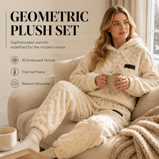 🍂🎁Neu für Herbst & Winter – 50% Rabatt für kurze Zeit!👚👖Thermo-Fleece-Pyjama-Set, warme Hauskleidung, 2-teilig, auch draußen tragbar