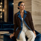 Damen-Casual-Jeansjacke im Patchwork-Stil
