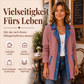 Damen-Casual-Jeansjacke im Patchwork-Stil