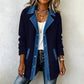Damen-Casual-Jeansjacke im Patchwork-Stil