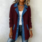 Damen-Casual-Jeansjacke im Patchwork-Stil