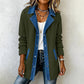 Damen-Casual-Jeansjacke im Patchwork-Stil