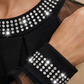 Elegantes Paillettentop für Damen mit transparenten Mesh-Ärmeln