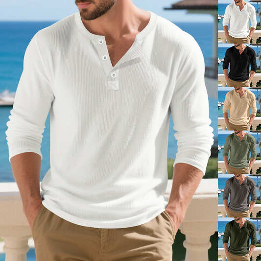 📢🎉50%Rabatt!!!🛍️✨Weiches, lässiges Langarm-Freizeitshirt für Herren