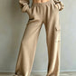 Hoch sitzende Damen-Hose mit Kordelzug