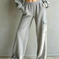 Hoch sitzende Damen-Hose mit Kordelzug