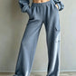 Hoch sitzende Damen-Hose mit Kordelzug