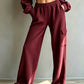 Hoch sitzende Damen-Hose mit Kordelzug