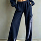 Hoch sitzende Damen-Hose mit Kordelzug