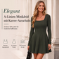📢📢50%Rabatt!!!🎉✨Langarm-Minikleid mit U-Boot-Ausschnitt für Damen