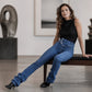 📢🎉50%Rabatt!!!🛍️✨Taillenhohe asymmetrische Crossover-Jeans für Damen