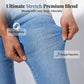 Stretch-Jeans mit hoher Taille und ausgestelltem Bein für Damen