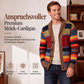🍂🏷️Neue Herbstkollektion – 50 % Rabatt!!!✨Gestreifter Strickcardigan mit Schalkragen für Herren