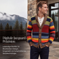 🍂🏷️Neue Herbstkollektion – 50 % Rabatt!!!✨Gestreifter Strickcardigan mit Schalkragen für Herren