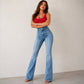 🍂🏷️Neue Herbstkollektion – 50 % Rabatt!!!✨Damen Schlagjeans mit hohem Bund
