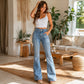 🍂🏷️Neue Herbstkollektion – 50 % Rabatt!!!✨Damen Schlagjeans mit hohem Bund
