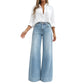 🏆 Verkaufsschlager – jetzt halber Preis! Beinverlängernde Wide-Leg Jeans
