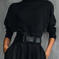 📢📢50%Rabatt!!!🎉✨Eleganter Damen-Zweiteiler: Rollkragen-Shirt & Hose mit hohem Bund