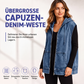 📢🎉50%Rabatt!!!🛍️✨Jeansweste mit Kapuze für Damen, lässige Jacke