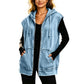 📢🎉50%Rabatt!!!🛍️✨Jeansweste mit Kapuze für Damen, lässige Jacke