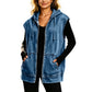 📢🎉50%Rabatt!!!🛍️✨Jeansweste mit Kapuze für Damen, lässige Jacke