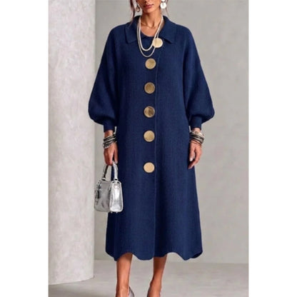 Elegantes Langarm-Strickkleid für Damen