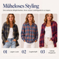 🧶 50 % RABATT | Lässig, gemütlich & vielseitig – Damen Karo-Cardigan mit Knopfleiste