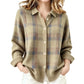🧶 50 % RABATT | Lässig, gemütlich & vielseitig – Damen Karo-Cardigan mit Knopfleiste
