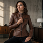 🧥 50 % RABATT | Markanter Moto-Look für jeden Tag – Damen Kunstlederjacke mit Reißverschluss