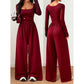 👗 50 % RABATT | Ein Teil, kompletter Look – Damen Jumpsuit mit Karreeausschnitt & weitem Bein