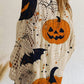 📢📢50%Rabatt!!!🎉✨Damen-Halloween-Strickpullover im lockeren Schnitt mit Fledermausärmel