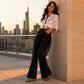 👖 50 % RABATT | Markanter Western-Look & feminine Flare-Silhouette – Damen High-Waist Jeans mit Seitenfransen