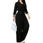 📢🎉50%Rabatt!!!🛍️✨Weitbein-Damen-Jumpsuit mit Bindegürtel