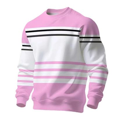 💞 Über 100.000 verkauft – der beliebteste Hit – jetzt zum halben Preis ！Gestreiftes Colorblock-Langarm-Sweatshirt für Herren
