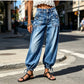 📢📢50% Rabatt!!! 🎉✨ High-Waist-Barrel-Jeans mit Stretch-Anteil für Damen