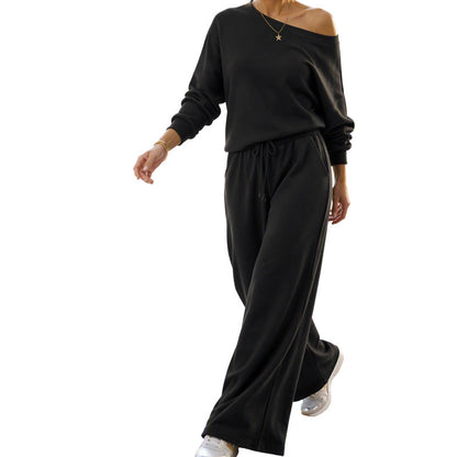 📢🎉50%Rabatt!!!🛍️✨Damen-Set aus schulterfreiem Oberteil und weiten Hosen