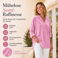 📢📢50%Rabatt!!!🎉✨Damen-Bluse in Unifarbe mit Rüschenkragen
