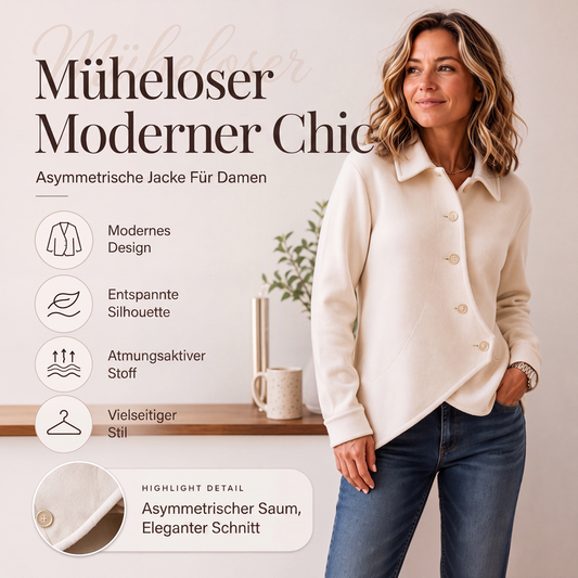 📢🎉50%Rabatt!!!🛍️✨Damen-Jacke mit unregelmäßigem schrägem Knopfverschluss