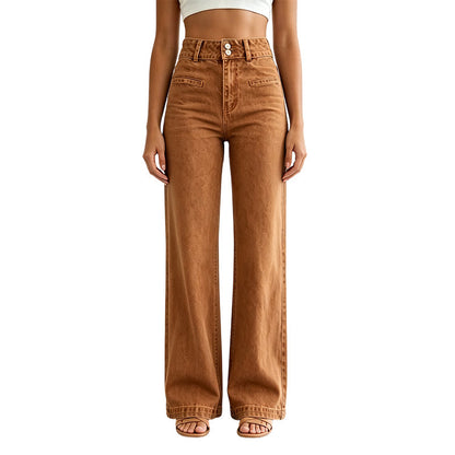 👖 50% Rabatt | Schmeichelhafte High-Waist-Passform & Komfort – Weitbein-Jeans