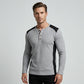 📢🎉50%Rabatt!!!🛍️✨Herren Henley-Shirt aus Waffelstrick im Color-Block-Design