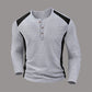 📢🎉50%Rabatt!!!🛍️✨Herren Henley-Shirt aus Waffelstrick im Color-Block-Design