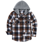 📢📢50%Rabatt!!!🎉✨Karierte Flanell-Hemdjacke mit Kapuze für Herren