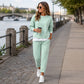 📢🎉50%Rabatt!!!🛍️✨Damen-Set im Fake-Two-Piece-Design aus Sweatshirt und Hose